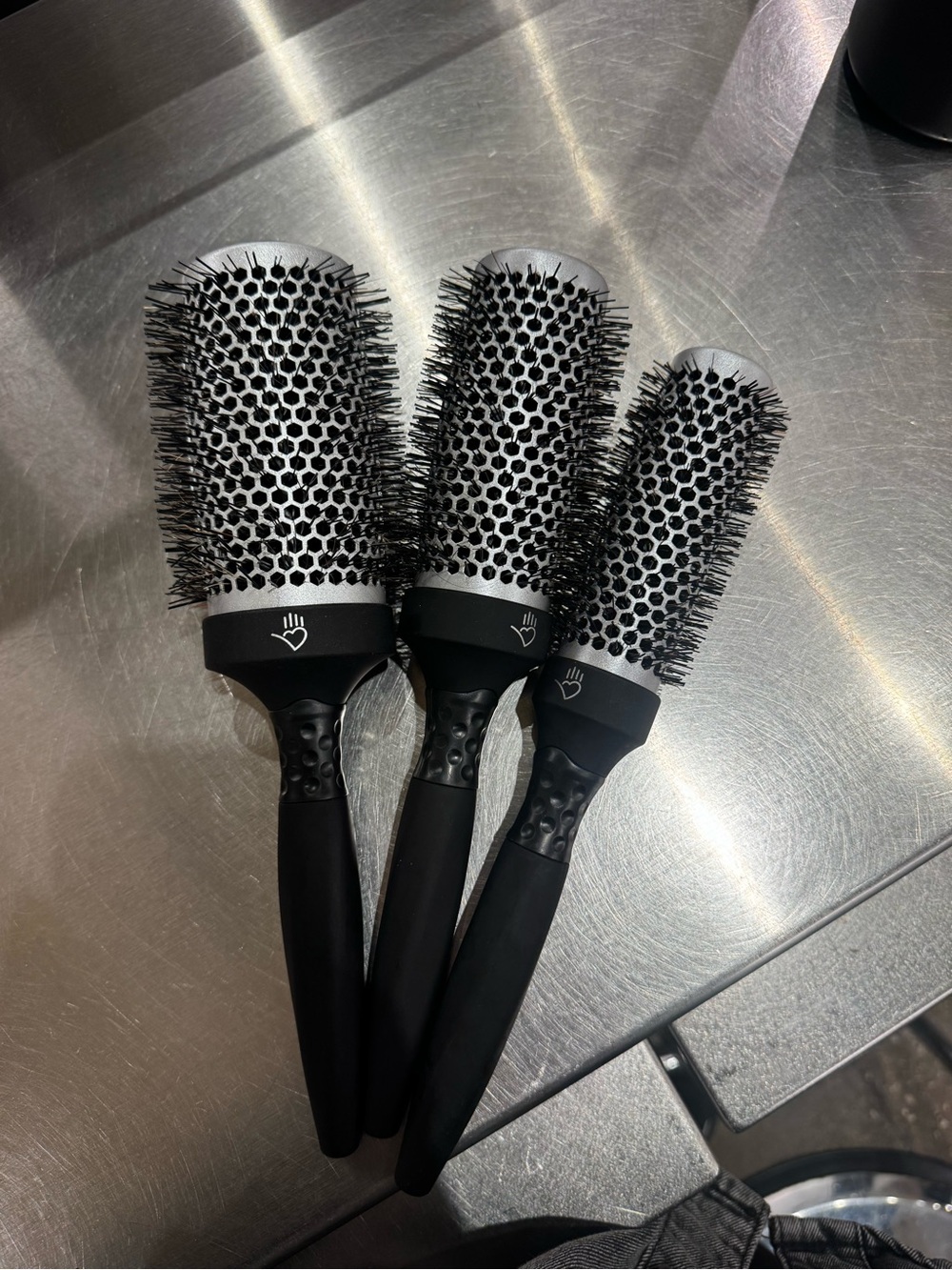 Sam Villa Thermal Round Hair Brush Set - Black